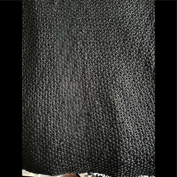 Black Open Weave Linen Cardigan - Picture 8 of 8